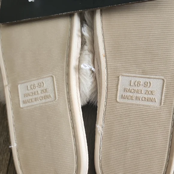 Rachel Zoe Plush Slide Slippers in Soft Cream - Picture 5 of 6